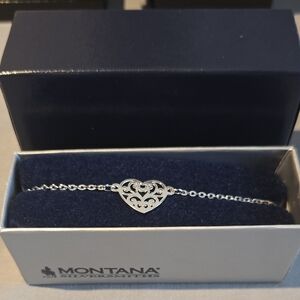 Montana Silversmiths Silver Filigree Heart Bracelet